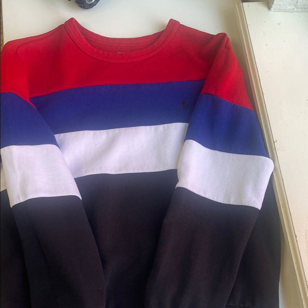 Polo by Ralph Lauren Kids Colorblock Sweater - Red, Blue, White, Black Like new!